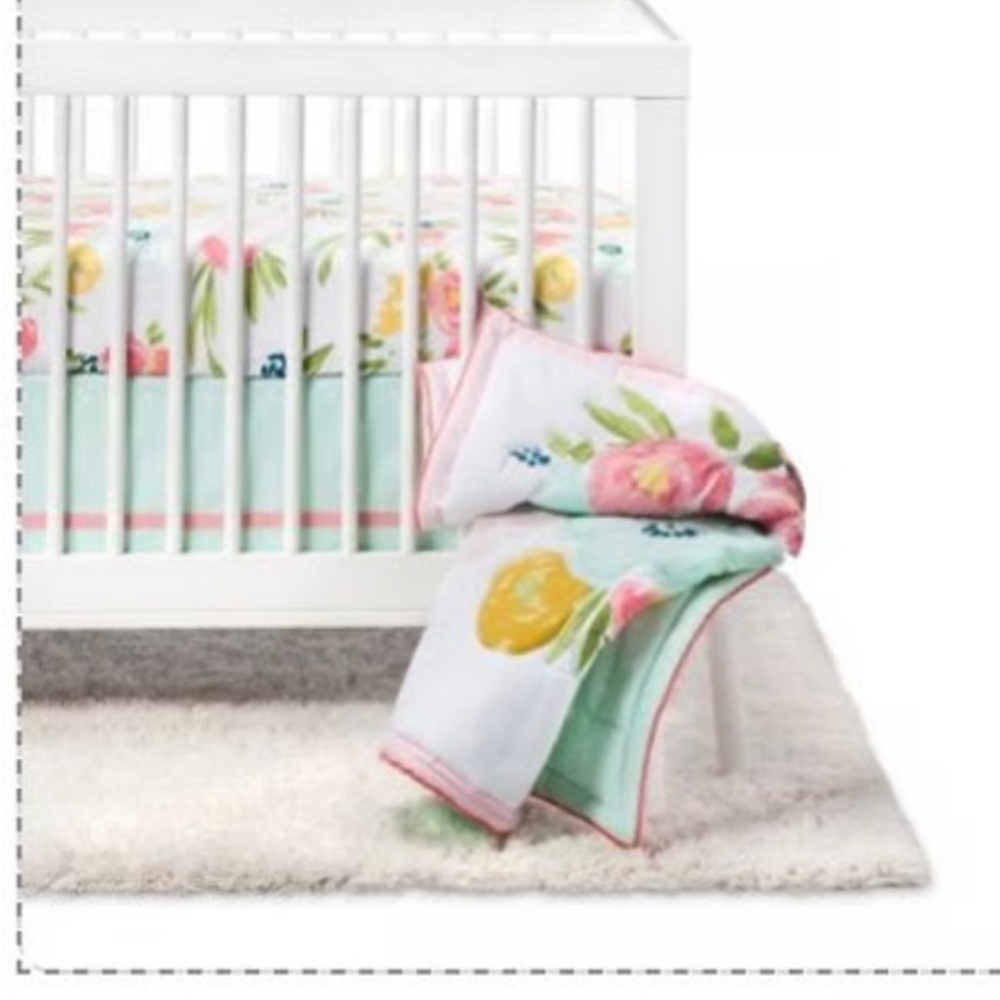 Cloud Island Floral Fields crib bedding set
